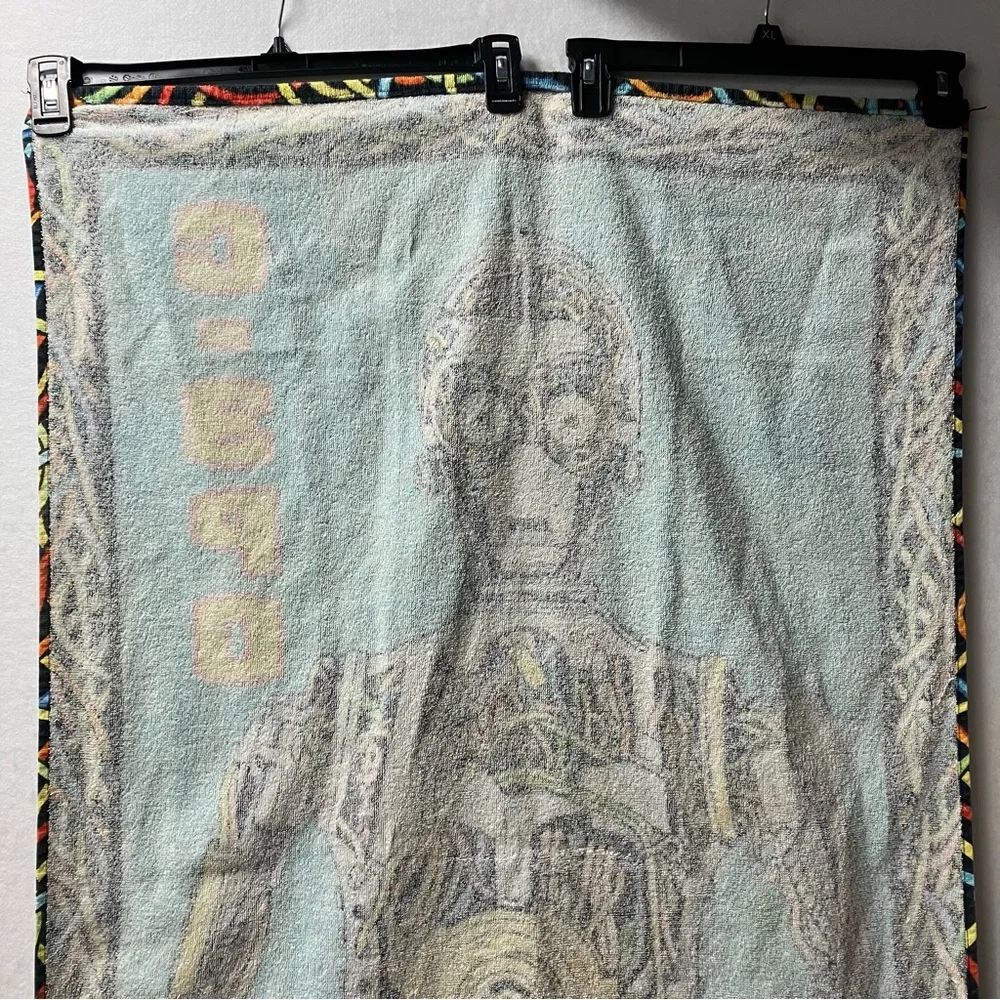 Vintage Star Wars C3P0 Beach Towel Wires Border #54122 100% Cotton 27” X 54”